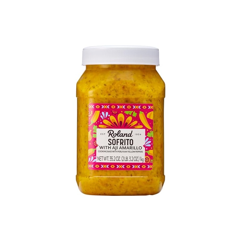 Roland Foods Sofrito with Aji Amarillo, 35.2 Ounce Jar, Pack
