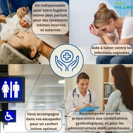 Intim-Einlauf-Set 310 ml + tragbares Bidet, Multi-Halterung, ideal für die Geburt nach der Geburt, durchscheinendes Material aus medizinischem Silikon, Klasse 1