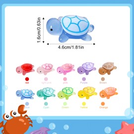 YALiya 10 Piezas Luminous Mini Turtles Resin Figures, Resin Turtles, Mini Turtle, Glowing Small Sea Creatures, Suitable for DIY Decorative Pot Decoration, Miniature Garden, Aquarium (A)