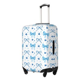 Luggage Suitcase Covers for Luggage Blue Bows, High Elasticity Washable Travel Baggage Protector Case Fits 22-24 in