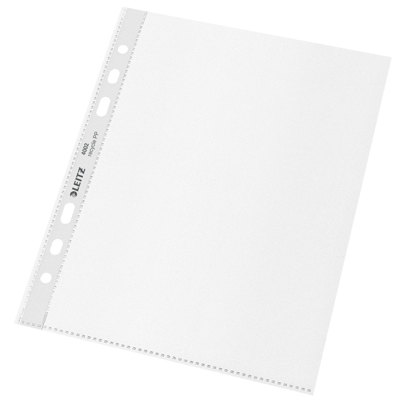 Leitz A5 Pockets, Pack of 25, Punched Plastic Sleeves, Embossed