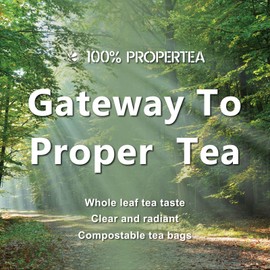 100% Propertea Organic Green Tea, Rich in Polyphenols and Antioxidants, Eco-Conscious Tea Bag, Natural Pure Green Tea 100 Tea Bags（7.05 ounce） (100 bags, Deep)
