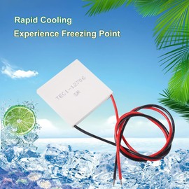 Diitao 4PCS TEC1-12715 Semiconductor Refrigeration Tablets Heatsink Thermoelectric Cooler Cooling Plate Cooler Module 142W 12V 15.4V Peltier Plate Elemente Module 40x40MM(TEC1-12715)