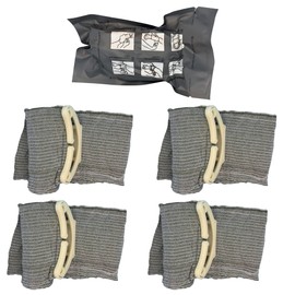 Endure Military First Aid Bandage, 5 Pack Israeli Style Battle Wound Dressing, First Aid Essential, Emergency Trauma Bandage 4 Inch - Combat Military Style IFAK Stop The Bleeding