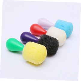 Operitacx 1set Sponge Brush Spherical Paint Brush Sunscreen Mini Sponges Watercolor Round Foam Brush Dish Sponge Round Sponge Paint for Washable Sponge Stamps Pool Scrubbing Plastic 8pcs