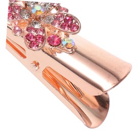 WOONEKY Elegant Metal Hair Clip for Women Versatile Hair Barrette Accessory for Proms Weddings and Birthdays Durable Stylish Teen Hairpin with Crystal Accents Red