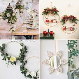 Metal Rings for Craft, 6pcs Dream Catcher Hoops 10cm 15cm 20cm Gold Metal Floral Hoop Silver Metal Hoops for Crafting Dreamcatcher Festival Wreaths Macrame DIY Handcraft