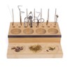 Raprance Wooden Fly Tying Fishing Kit Organizer Fly Tying Tool