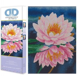 DIAMOND DOTZ ® at Home - Reflections, Full Drill, Round Dotz, Diamond Painting Kits Flowers, Diamond Art Kit for Adults, Diamond Art Kits for Adults, Diamond Art Flowers, 16"x16"
