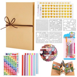 Hardcover Kraft Paper Photo Albums Accordion Photo Album DIY Hardcover Scrapbook, Stretchable Folding Kraft Style Poster Memory Sketchbook ﻿Timeless Memory Treasures