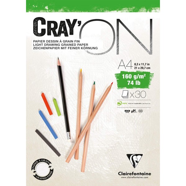 Clairefontaine Bloc Cray’on 30 Hojas 21X29.7cm 160g