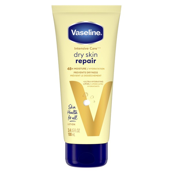 Vaseline Intensive Care Dry Skin Repair Body Lotion dry skin lotion with 48H Moisture + Ultra-Hydrating Lipids 100 ml