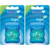2 x Oral Satin Tape 25m Dental Waxed Mint Flossing