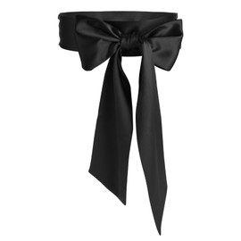 Abeillo Wedding Satin Sash Belt Ribbon Belt for Women Dress Sash Bridal Belt Waist Belt for Party Special Occasion Wide Double Side, black