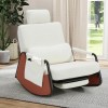 AECOJOY Glider Rocking Chair, Nursery Rocking Chair w/Adjustable Headrest, Side
