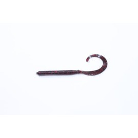 Zoom Bait Curly Tail Bait-Pack of 20 (Black Red Glitter)