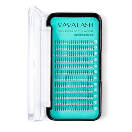 VAVALASH VAVALASH Premade Fan Spikes Lash Extensions Mixed Tray 17mm D Curl 0.07mm Matte Black Eyelash Extension Supplies Spikes FansD-0.07,17mm