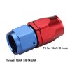 Podavelle 10AN Straight Hose End Fitting Swivel Aluminum Blue/Red