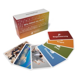 metaFox Emotion Cards 'How Do You Feel You?' - 60 Emotion Cards for Coaching and Therapy, 8 Method Cards Based on Emotional Intelligence by Daniel Goleman