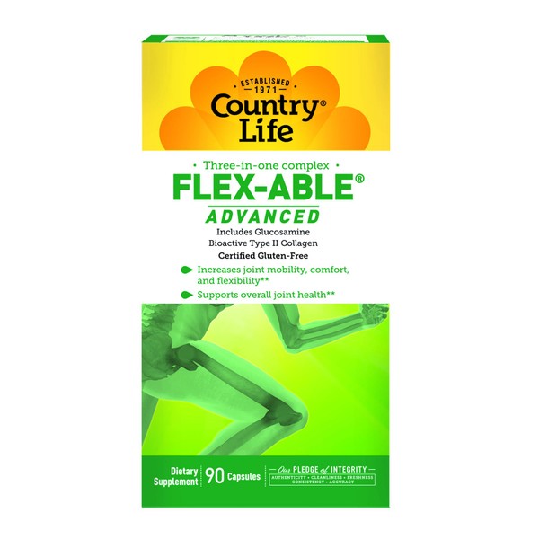 Country Life Flex-Able Advanced Capsules, 90 Count, Certified Gluten Free