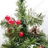 Tomaibaby 1Pc Pine Tree with Wood Base Mini Christmas Tree