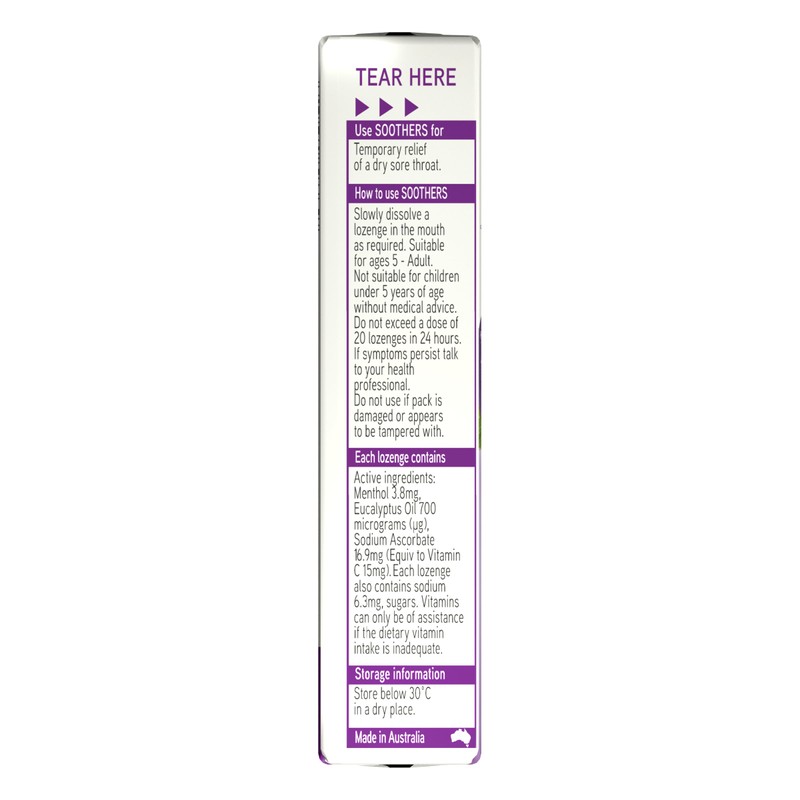 Allens Soothers Blackcurrant Flavour 10 Lozenges