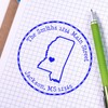 Mississippi State Professional Pre-Inked Round Address Stamp for Home Use