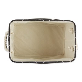 Bone Dry Pet Storage Collection Paw and Bone Print, 100% Polyester, Trellis Black, Small Rectangle, 14x8x9