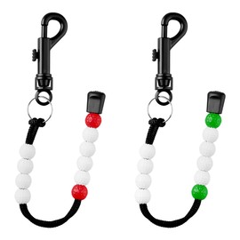 Lotsdonxia 2Pcs Golf Shot Counter Bracelets, Portable Stroke Score Trackers with Belt Clip, Nylon Bead Chain for Men, Women Kids Easy Golf Accessories for Games Practice