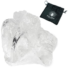 Solara Crystal | Raw Healing Crystals – Natural Amethyst, Quartz, Citrine & More | Chakra Balancing, Meditation, Energy Cleansing, Spiritual Decor, Gift Bag Included (Clear Quartz)