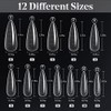 krofaue Dual Forms Poly Extension Gel Dual Forms 120Pcs Formas