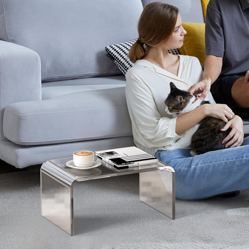 Musanpou Acrylic Step Stool, Clear Foot Stool for Bathroom, Bedroom,