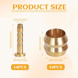 Hydraulic Disc Brake Hose Olive Insert, 15 Set Disc Brake Olive Insert, Hydraulic Brake Cable Olive Plug Insert, Bicycle Inner Tube Olive Insert for Shimano Replacement Part (BH59)