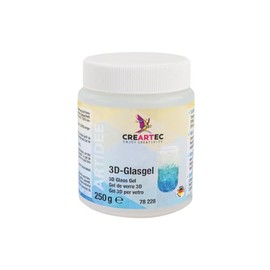 Artidee Creartec 3D Glass Gel - Create Effects with Depth Effect on Transparent Surfaces - for Decorating Lanterns, Lanterns and Much More - 250 g - Made in Germany