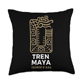 Tren Maya, Mayan Train Throw Pillow, 18x18, Multicolor