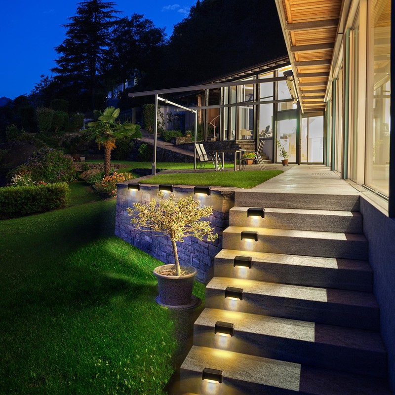 SOLPEX Solar Deck Lights 12 Pack, Waterproof Led Lights for