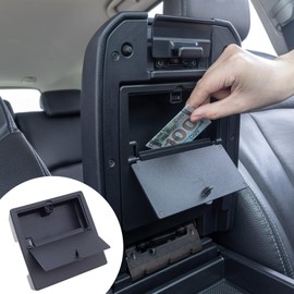 JKCOVER Center Console Hidden Box Organizer Compatible with 2016-2021 2022 2023 Toyota Tacoma Accessories Armrest Hidden Storage Box Secret Compartment Press to Open and Close (Patent Design)