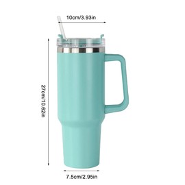 AIYING - Insulated Water Bottle - 1180 ml - Stainless Steel Insulated Water Bottle - Leakproof, Insulated Water Bottle with Handle and Straw - Leakproof Coffee Cup for Home, Office, Car, Travel, Sport