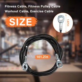 ArrogantF Fitness Cable Compatible with All Total Gym Models 1000, 1500, 2000, 3000, XLS,Fitness Pulley Cable,Workout Cable, Exercise Cable Steel Wire Rope for Cable Machine Home Gym