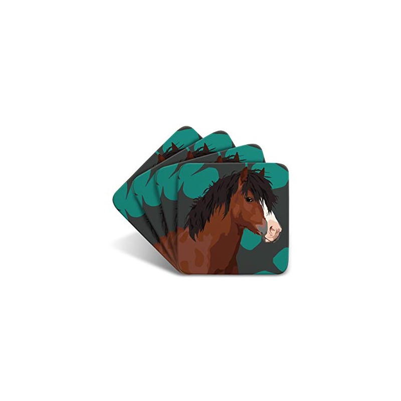 Pony - Set of 4 Coasters - Leslie Gerry Animal