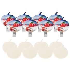 8Pcs Apple Shape PunchFree Hook WallMounted Sticking Hook Kitchen Bathroom Hanger Accessories