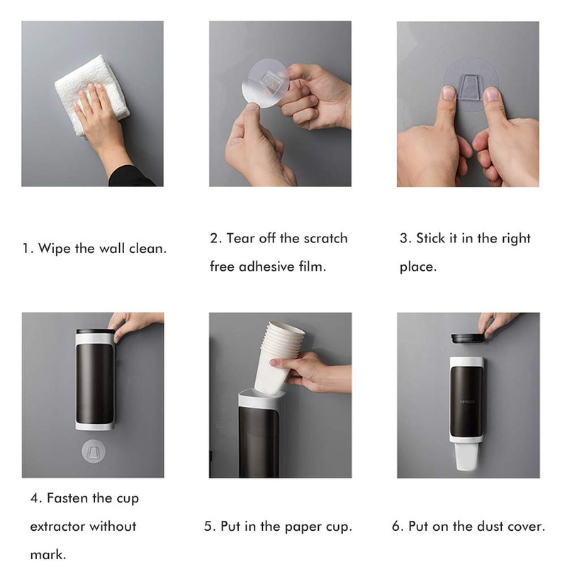 HUSHUI Cup Dispenser, Paper Cup Holder for Water Dispenser, Wall