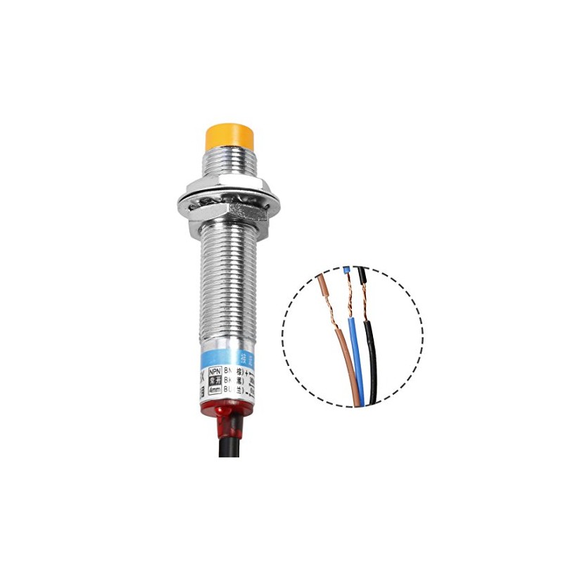 uxcell Inductive Proximity Switch Sensor NPN Normally Open, 6-36V DC,