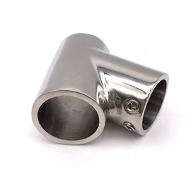 SHENGHUISS Handrail Tee Fitting Tube/Pipe of Boat 316 Stainless Steel Heavy Duty with L Shape Hex Key 2 Pack 60° 1-1/4 inch