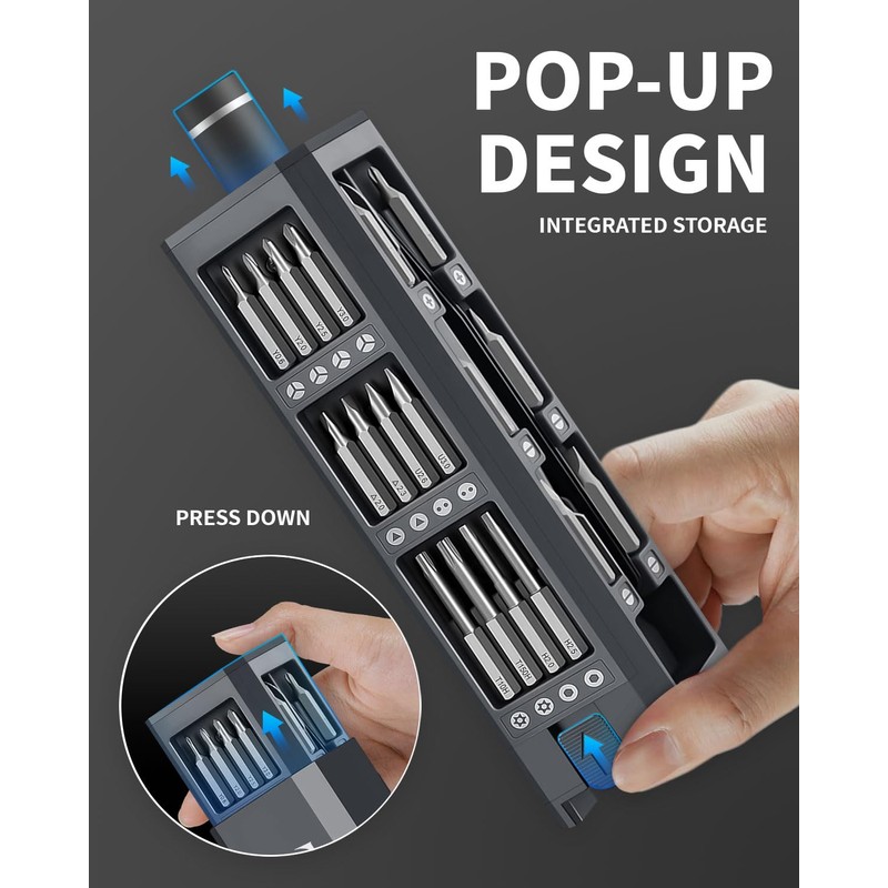 Tarlido Electric Screwdriver, 4V Precision Screwdriver Set, 49-in-1 Cordless Power