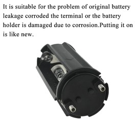 Hahiyo 3xAAA Cylindrical Battery Holder Black Adapter Tube Case Not Corrode Solid Good Contact Bear Battery Leakage Smooth Load for Flashlight Torch Led RC 2.15inch Length 3PCS Plastic