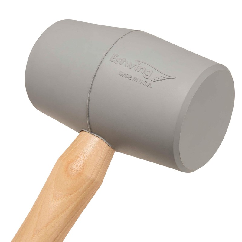 Estwing DH-18N 18 Oz No-Mar Deadhead Rubber Mallet, Wood Handle