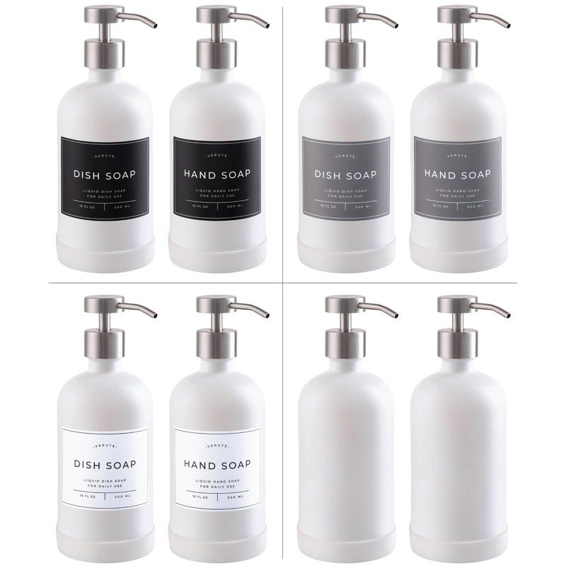 Hand and Dish Soap Dispenser for Kitchen and Bathroom, Set