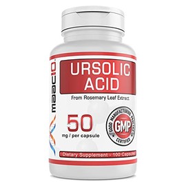 MAAC10 Formulas - Ácido Ursólico 50 m- 100 Cápsulas - Activador SIRTUIN y AMPK - Apoyo corporal y Resistencia                                         