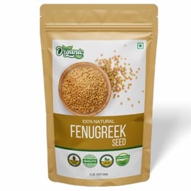 Organic Zing Fenugreek Seeds Also Known As Methi Seeds and Trigonella Foenum-Graecum |100% Pure & Natural | Vegan | Preservative Free | Product of India - 907g Resealable Pack